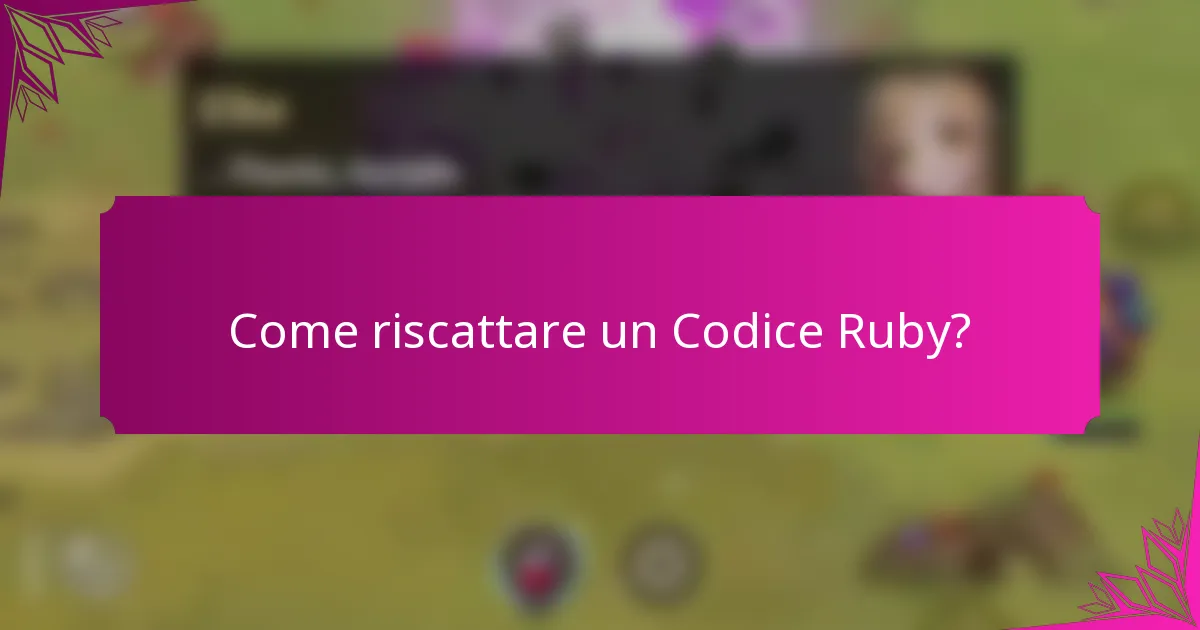 Come riscattare un Codice Ruby?