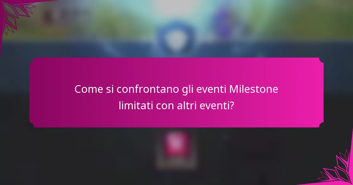 Come si confrontano gli eventi Milestone limitati con altri eventi?